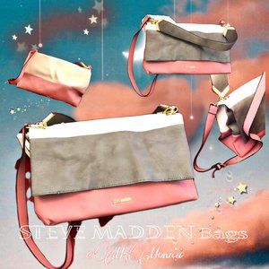 Steve Madden Fold Over Color Block Shoulder Purse